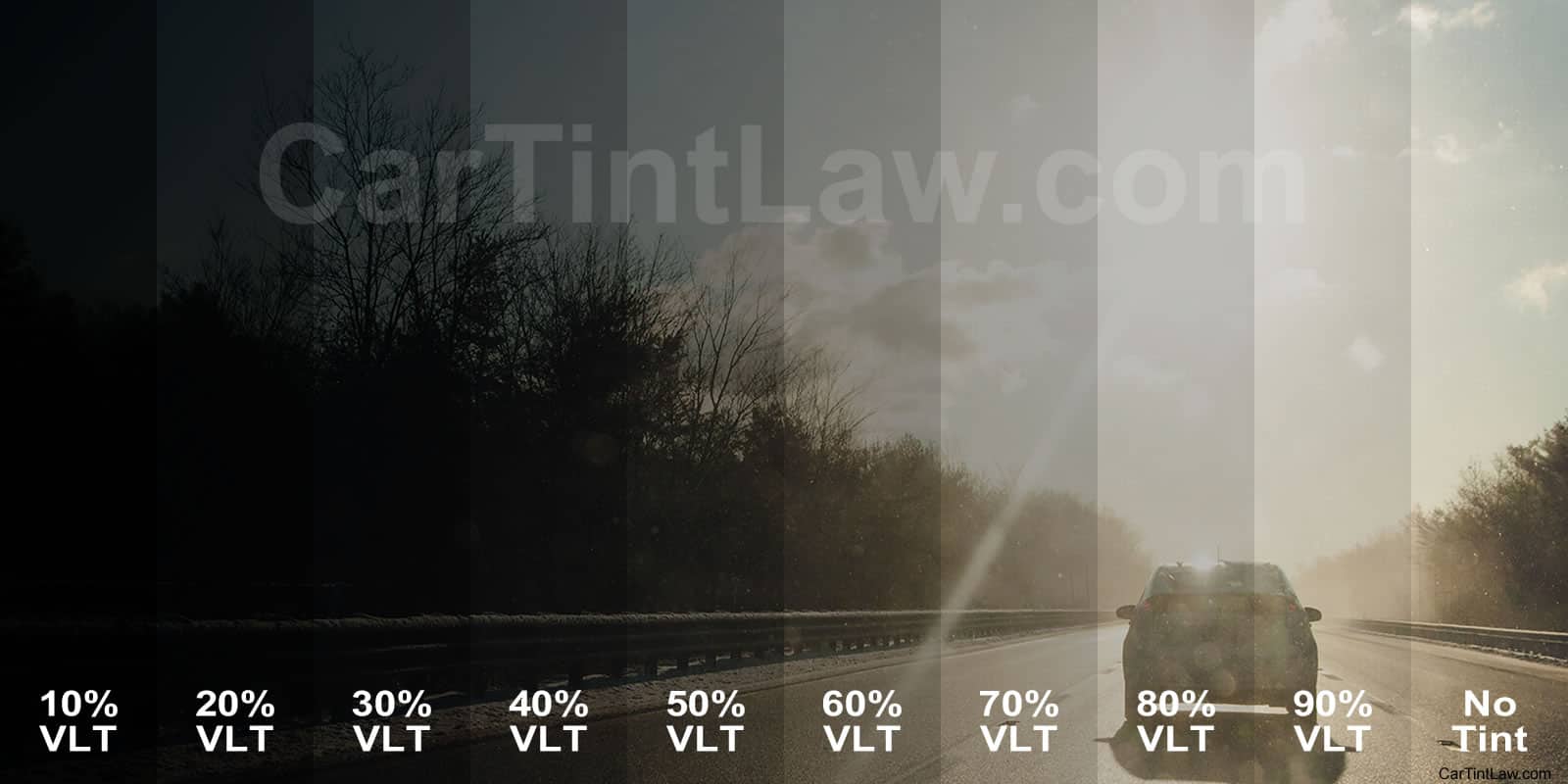 Window Tint Darkness Chart